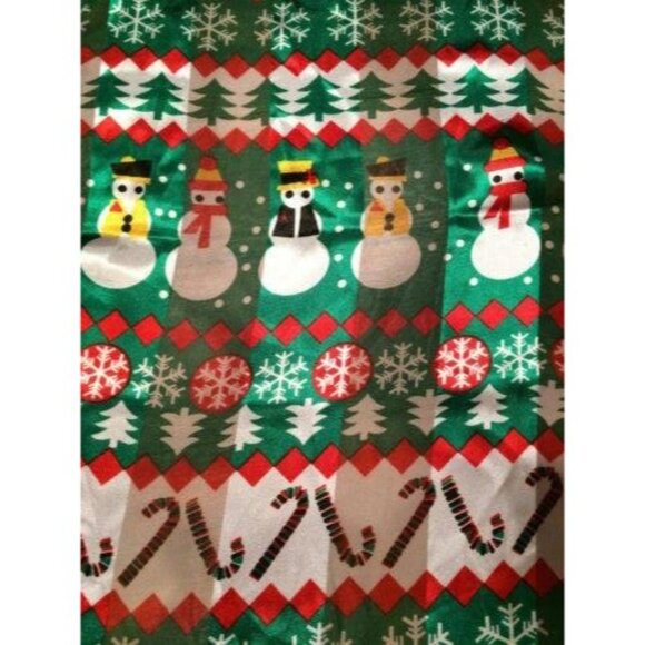 Vintage Christmas Snowman Polyester Scarf - Picture 2 of 7